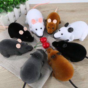 Plush Mouse Mechanical Motion Rat Wireless Remote Electronic Rat Kitten Novelty